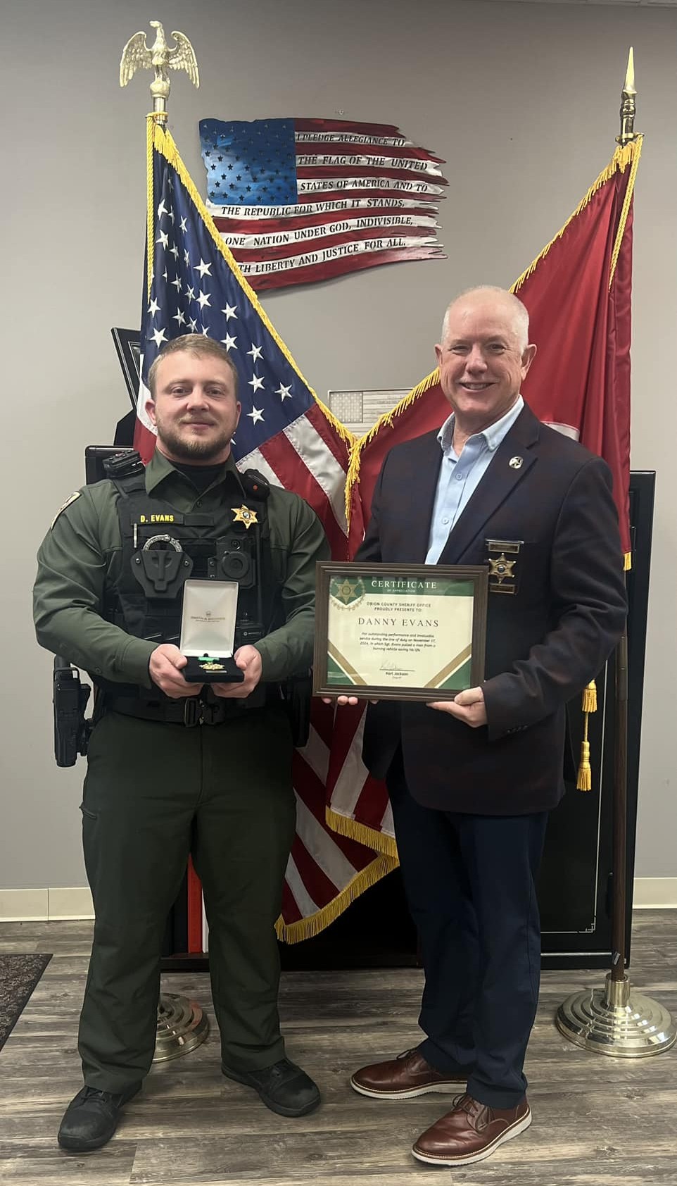 Congratulations to Obion County Sergeant, Danny Evans, for being awarded Medal of Valor