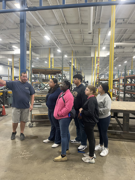 UCHS Seniors tour Tyson and Excel Boats for manufacturing experience
